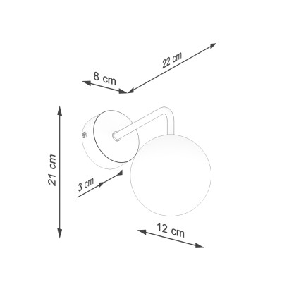Wandlampe VANZ 1 schwarz