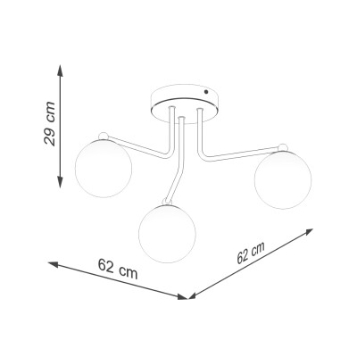 Kronleuchter VANZ 3 schwarz
