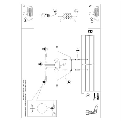 Kronleuchter VANZ 3 schwarz