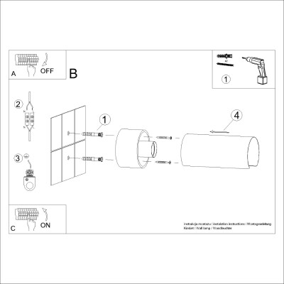 Wandlampe MELO weiß