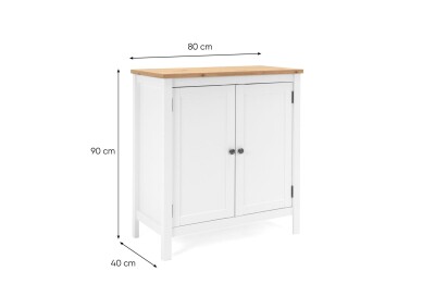 Kommode Oslo 1 - in Weiß und Artisan Oak