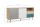 Sideboard Lima 51 - in Sonoma Eiche/Weiß/Grau/Petrol