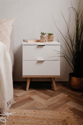 Nachttisch Helsinki 60 - Matt-Weiß