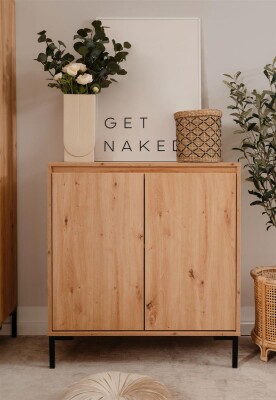 Kommode Genf 01A - Griffloses Design in Artisan Eiche