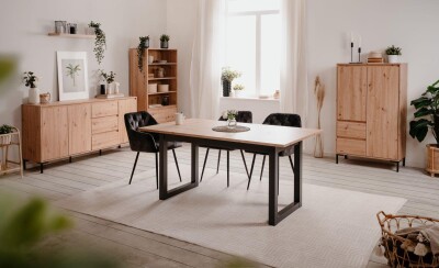 Kommode Genf 01B - Griffloses Design in Artisan Eiche
