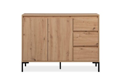 Kommode Genf 01B - Griffloses Design in Artisan Eiche