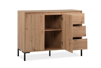 Kommode Genf 01B - Griffloses Design in Artisan Eiche