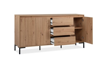 Sideboard Genf 51A - Griffloses Design in Artisan Eiche