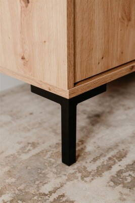 Highboard Genf 53A - Griffloses Design in Artisan Eiche