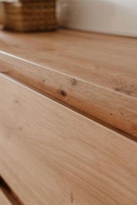 Highboard Genf 53A - Griffloses Design in Artisan Eiche
