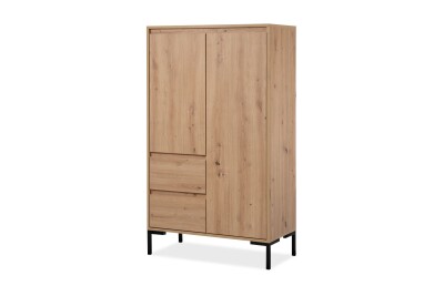 Highboard Genf 53A - Griffloses Design in Artisan Eiche