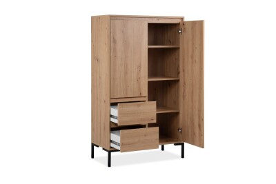 Highboard Genf 53A - Griffloses Design in Artisan Eiche