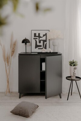 Kommode Gent 01A in Schiefer dunkel / anthrazit