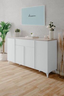 Sideboard Gent 51A in Sandstein / weiß