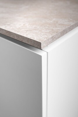 Couchtisch Gent 55C in Sandstein / weiß