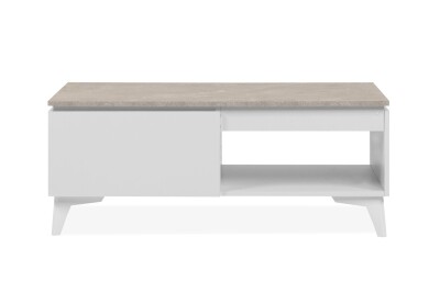 Couchtisch Gent 55C in Sandstein / weiß