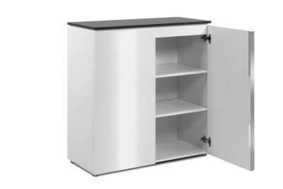 Kommode Lyon 01A in Matera / weiß Hochglanz