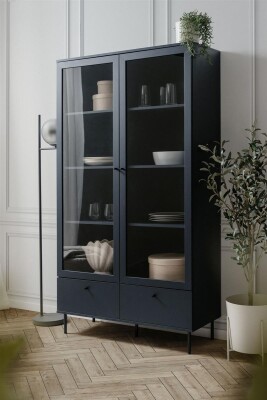 Vitrine Miami 52A in Navy blau