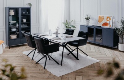Vitrine Miami 52A in Navy blau