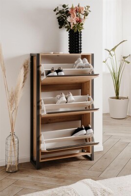 Schuhkipper Portland 49A in Dekor Artisan Oak / anthrazit