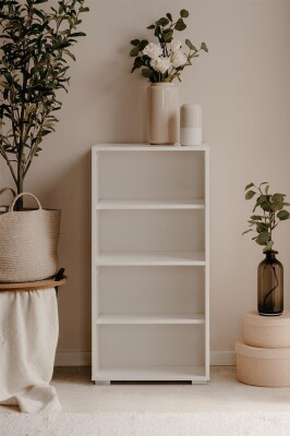 Regal Stockholm 20A in Weiß - mit 4 Fächern