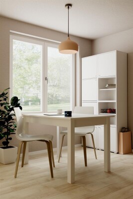 Regal Stockholm 20B in Weiß - mit 2 Fächern und 2 Schubkästen