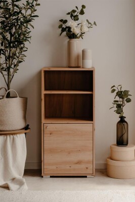 Regal Stockholm 20C in Artisan Oak - mit 2 Fächern und 1 Tür