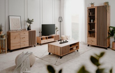 Kommode Jakarta 01D in Artisan Oak / Anthrazit