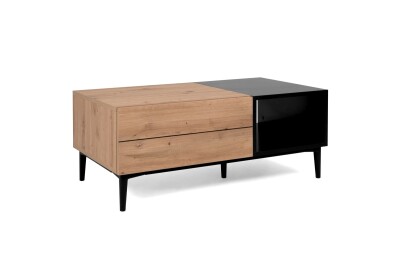 Couchtisch New Orleans 55A in Artisan Oak / Schwarz