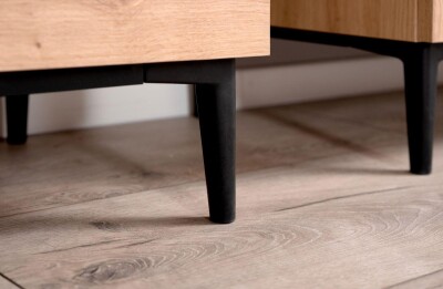 Couchtisch New Orleans 55A in Artisan Oak / Schwarz