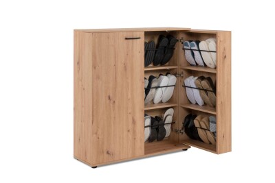 Schuhschrank Osaka 02A in Dekor Artisan Oak - bis zu 24 Paar Schuhe
