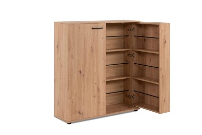 Schuhschrank Osaka 02A in Dekor Artisan Oak - bis zu 24 Paar Schuhe