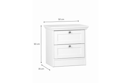 Innsbruck 65 Nachttisch, weiß
