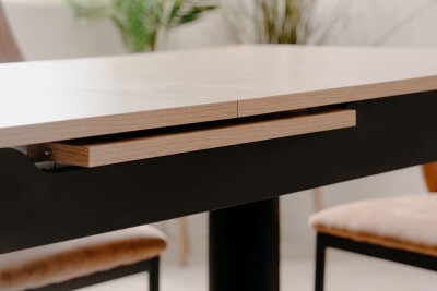 Esstisch Ausziehbar Bromley 80B Dekor Artisan Oak / schwarz