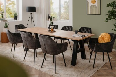 Esstisch Ausziehbar Grazia 80A Dekor Artisan Oak / schwarz