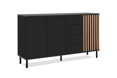 Sideboard Milan 51C  schwarz / Dekor Artisan Oak