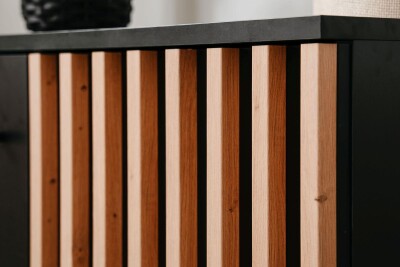 Sideboard Milan 51C  schwarz / Dekor Artisan Oak