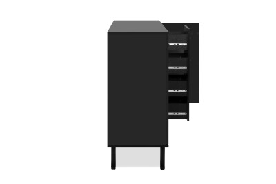 Sideboard Milan 51C  schwarz / Dekor Artisan Oak
