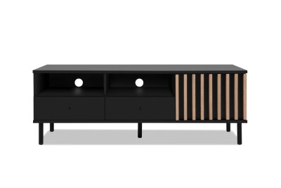 TV-Board Milan 56A  schwarz / Dekor Artisan Oak