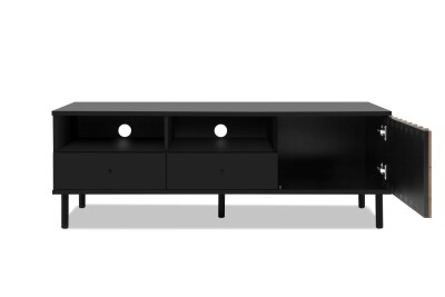 TV-Board Milan 56A  schwarz / Dekor Artisan Oak