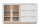 Sideboard Siena 51A in steingrau / Dekor Jackson Hickory