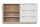 Sideboard Siena 51A in steingrau / Dekor Jackson Hickory