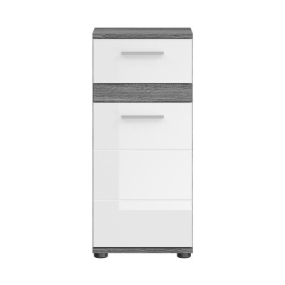 Breeze Standschrank  B/H/T 35x79x31 in Rauchsilber