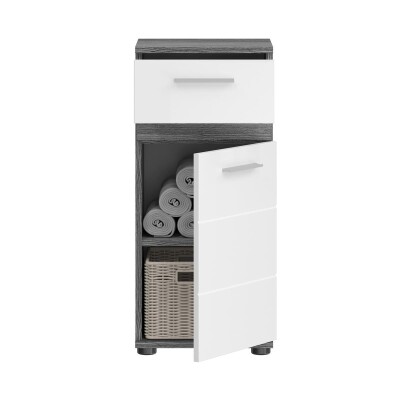 Breeze Standschrank  B/H/T 35x79x31 in Rauchsilber