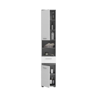 Breeze Hochschrank  B/H/T 35x191x31 in Rauchsilber