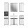 Breeze Badkombination  B/H/T 164x191x34 in Rauchsilber