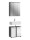 Breeze Badkombination  B/H/T 64x191x34 in Rauchsilber