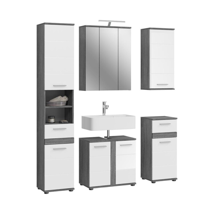 Breeze Badkombination inkl. Beleuchtung  B/H/T 164x191x34