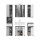 Breeze Badkombination inkl. Beleuchtung  B/H/T 164x191x34