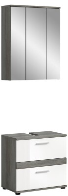 Breeze Badkombination  B/H/T 60x191x34 in Rauchsilber